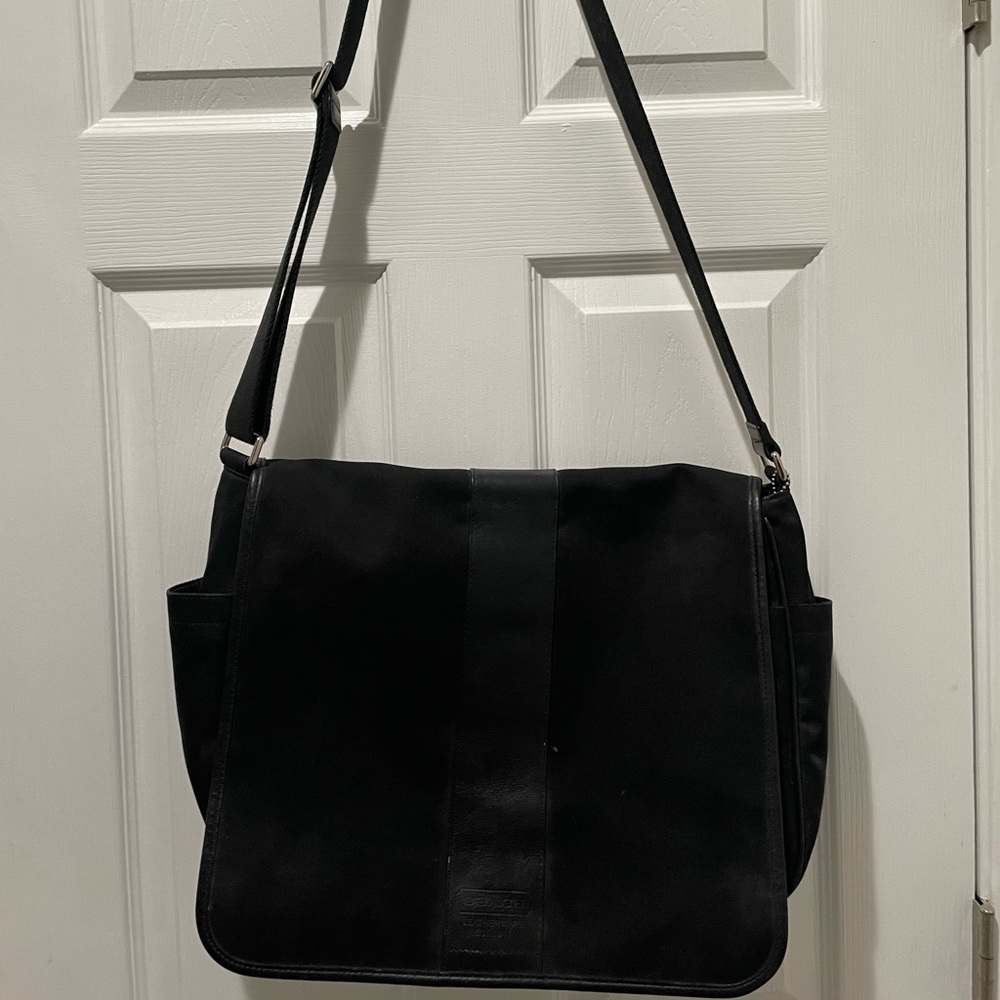Coach black messenger bag